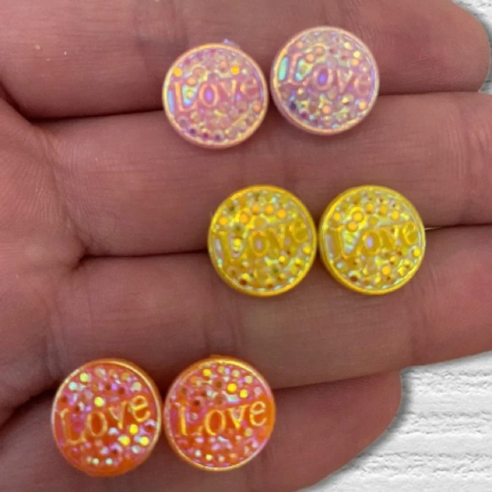 🌟5/$15🆕🤩Druzy Style “Love Sherbet ”- 3 pairs